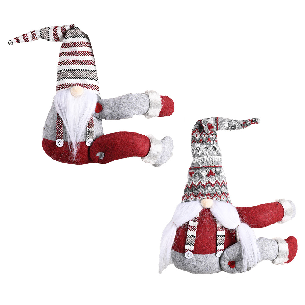 Christmas festival decorations, striped hats, forest elders, side-hugging curtains, door curtains, hanging door curtains, hanging curtains, hanging Christmas ornaments Item Picture
