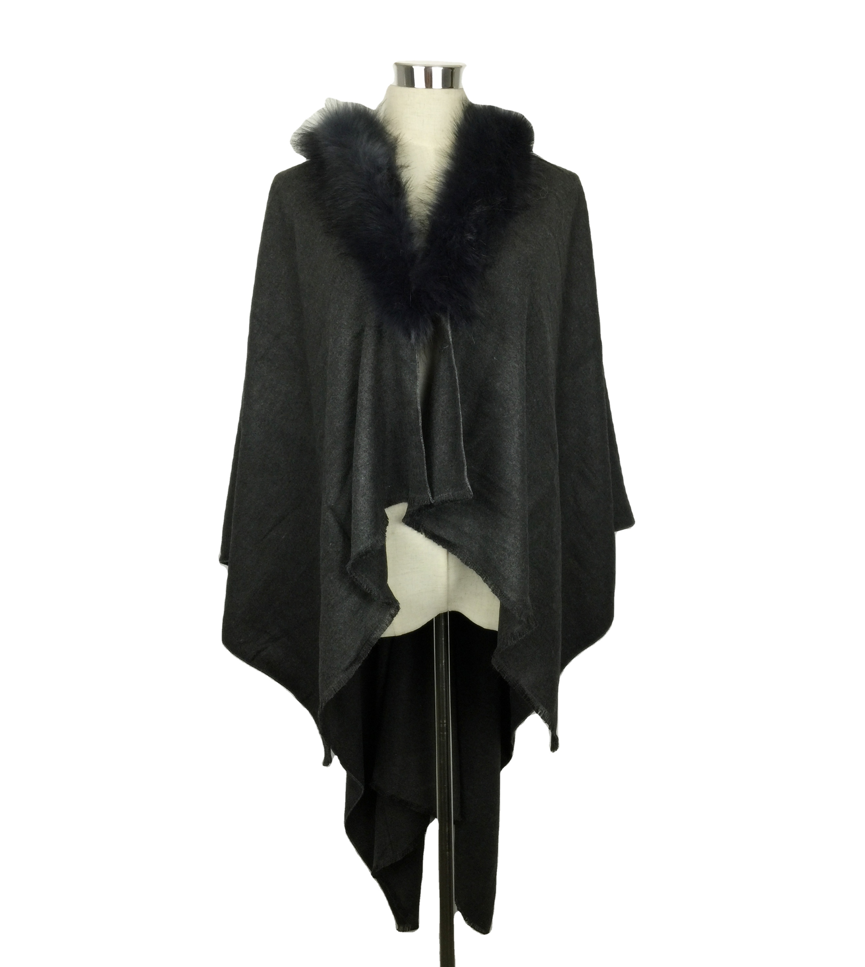 Wholesale women's fashion fur shawl, Russian print winter wear decorated in red Specification image