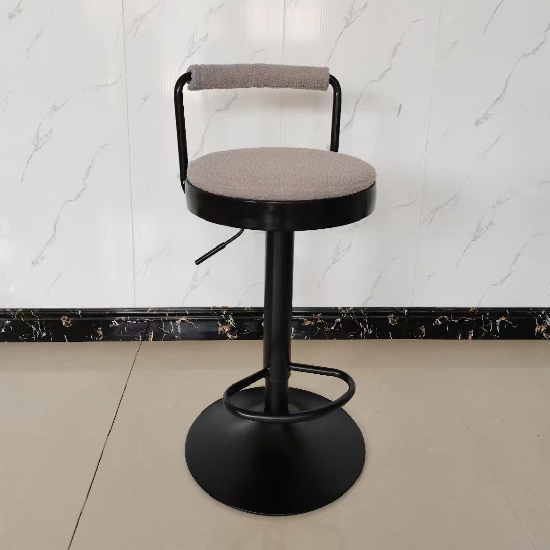Lu Zi Furniture - Bar stools, modern and simple high stools, home bar stools, height-adjustable stools, cash register chairs, light luxury bar chairs and bar stools Specification image