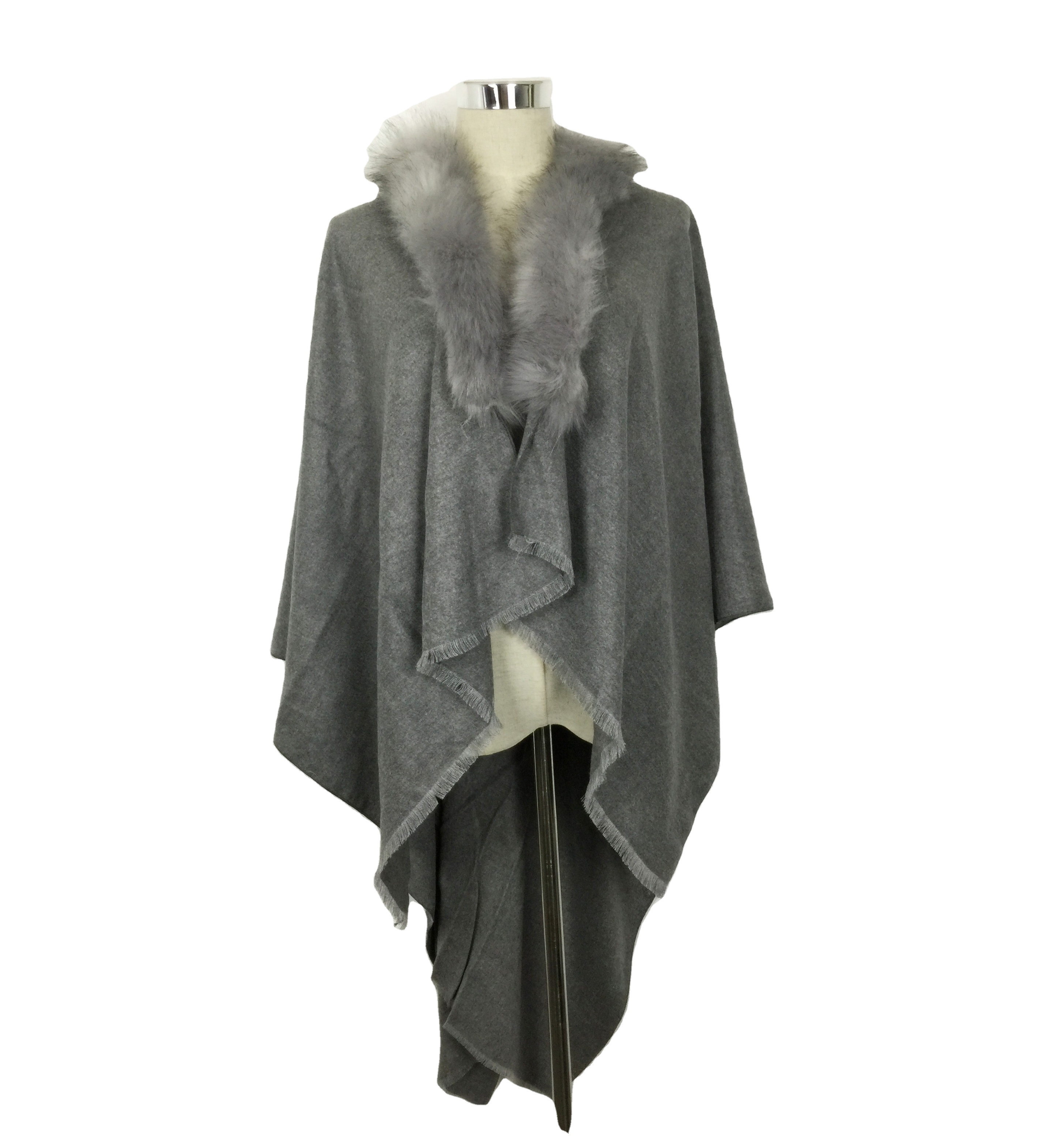 Wholesale women's fashion fur shawl, Russian print winter wear decorated in red details Picture