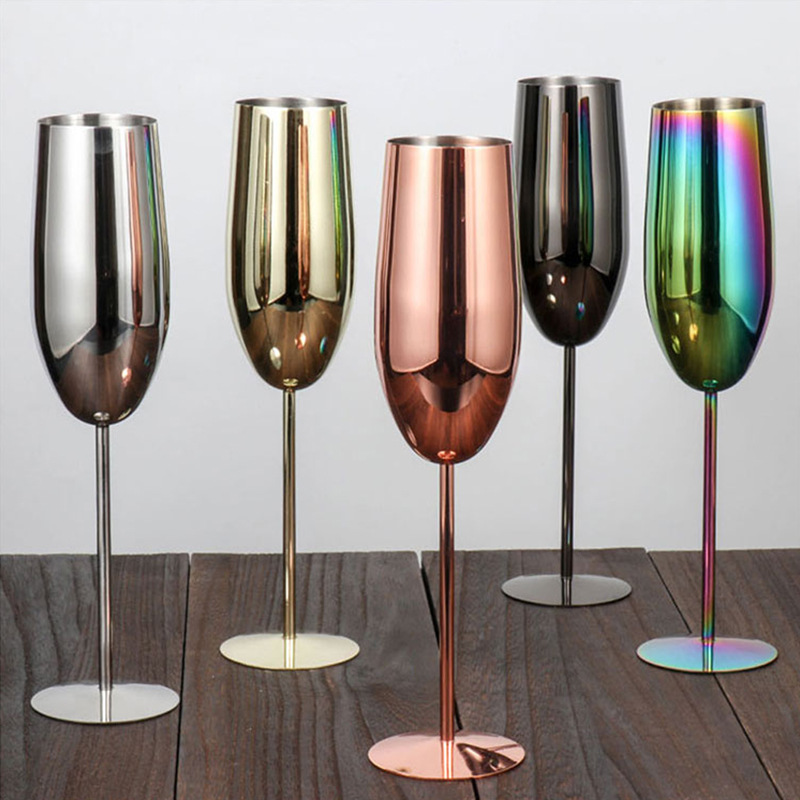 304 stainless steel champagne glass for export Specification image