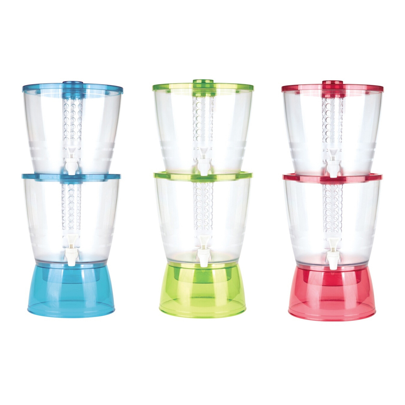 Large-capacity single-layer and double-layer plastic cold water bottle with faucet Specification image