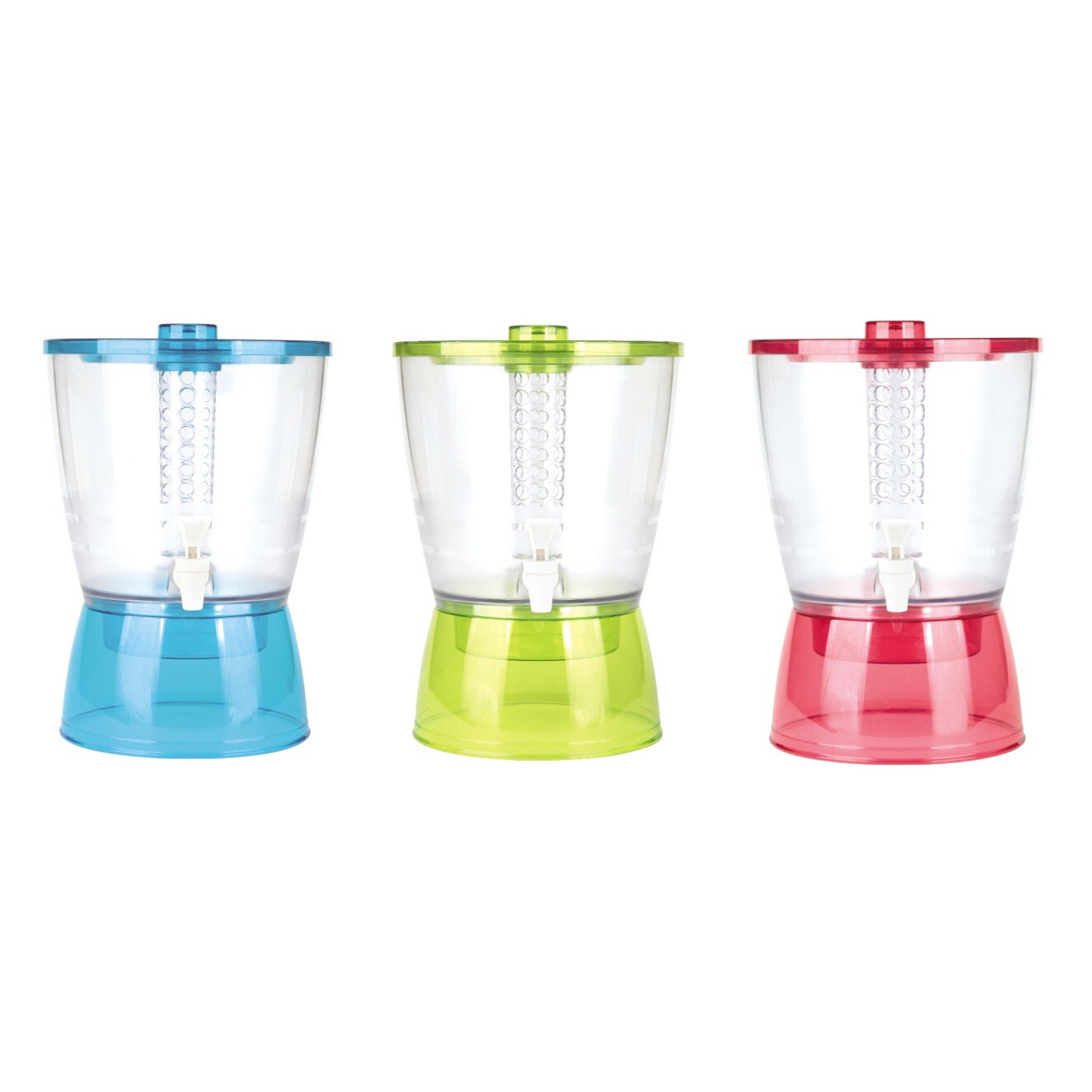 Large-capacity single-layer and double-layer plastic cold water bottle with faucet details Picture