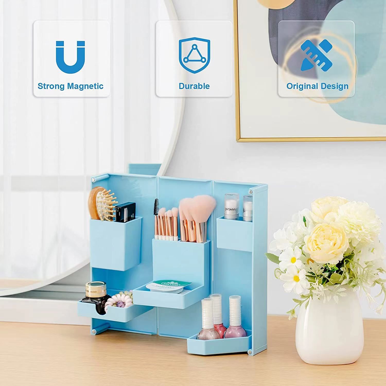Multi-functional folding storage rack