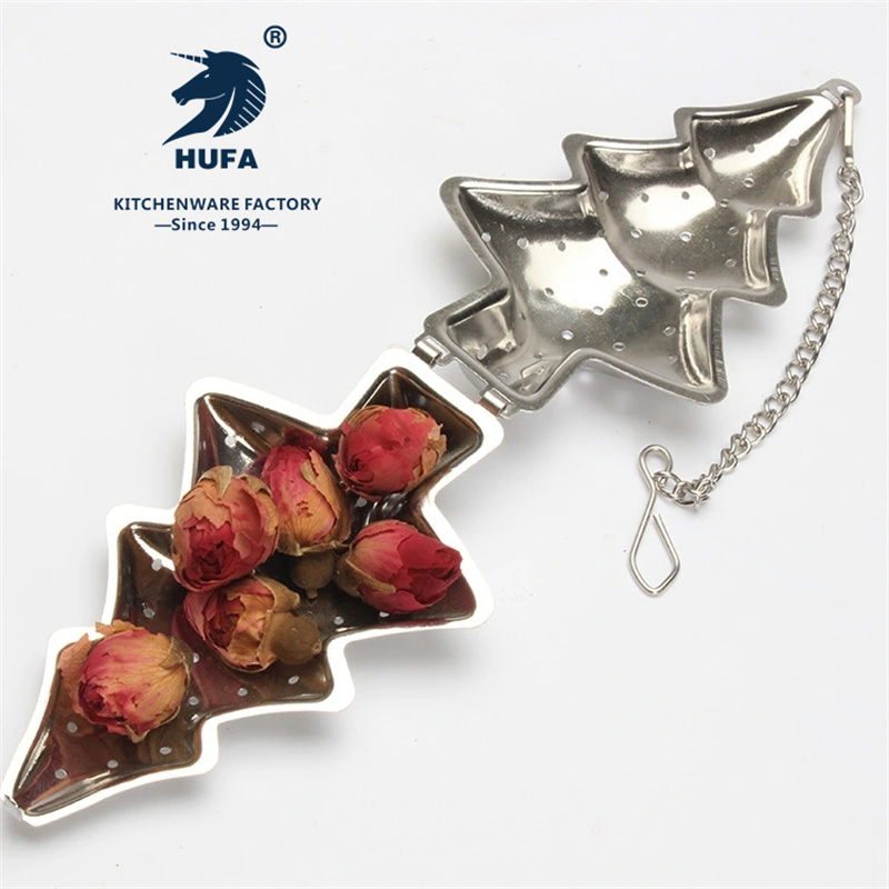 Aliexpress Christmas Tree tea strainer chain 304 stainless steel tea strainer creative tea brewing device tea strainer tea strainer tea strainer in stock supply Christmas tree tea strainer stainless steel tea strainer Christmas series tea strainer stainless steel Specification image