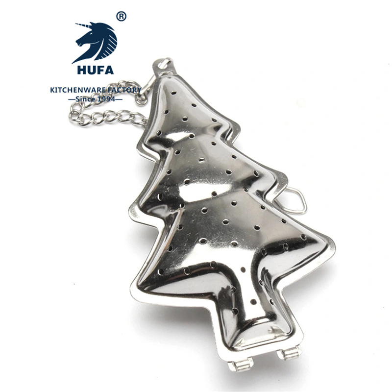 Aliexpress Christmas Tree tea strainer chain 304 stainless steel tea strainer creative tea brewing device tea strainer tea strainer tea strainer in stock supply Christmas tree tea strainer stainless steel tea strainer Christmas series tea strainer stainless steel Application Scenario