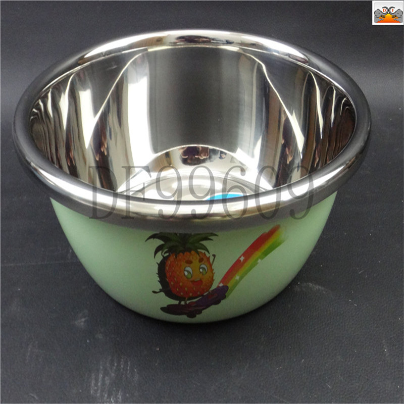 多彩调料盆/不锈钢盆/厨房餐具套装/碗盆和面打蛋/洗菜盆/加厚调料缸/盆子批发/DF TRADING HOUSE细节图