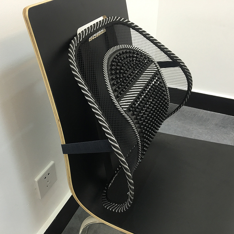 Car massage leather nail mesh backrest, all-season universal seat, breathable backrest, massage backrest, office lumbar support, Qiwei Car Decoration QW042 details Picture