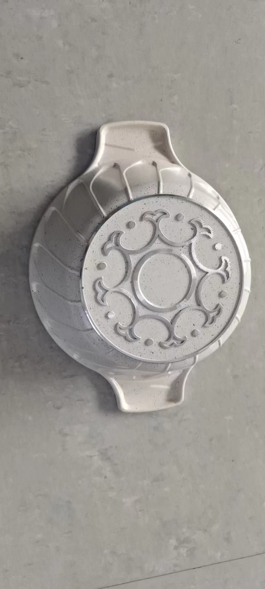 Arch-shaped die-cast pot with marble mixed color Item Picture