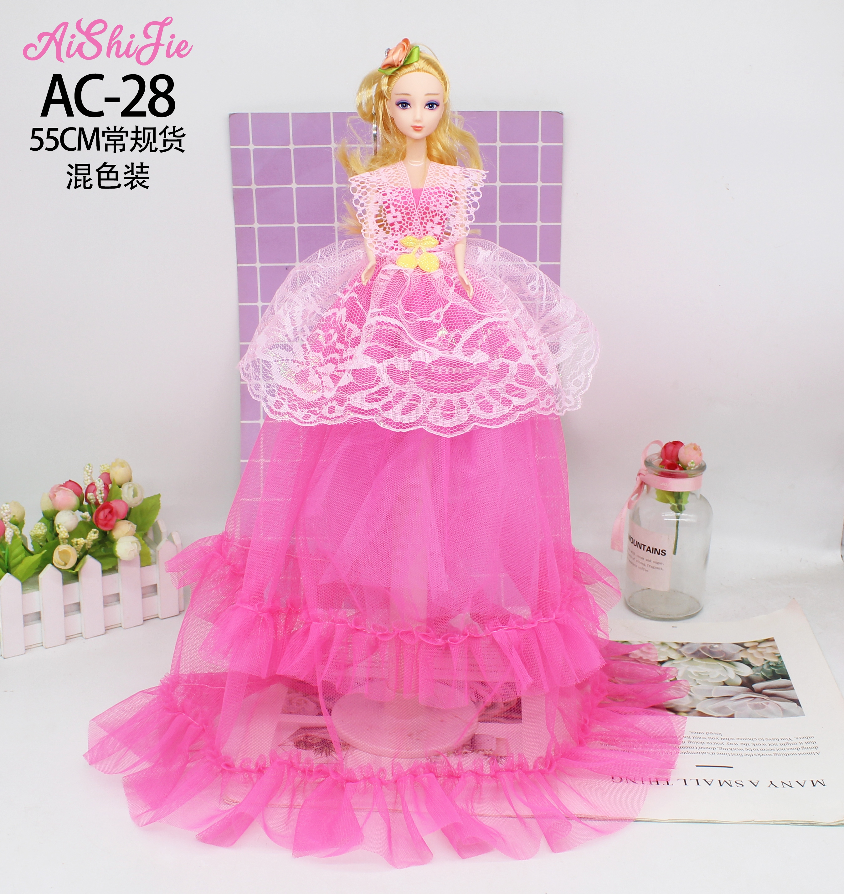 Factory direct sales of 55cm wedding dresses, Barbie dolls, girl toys, princesses, play house toys, dance event gifts details Picture