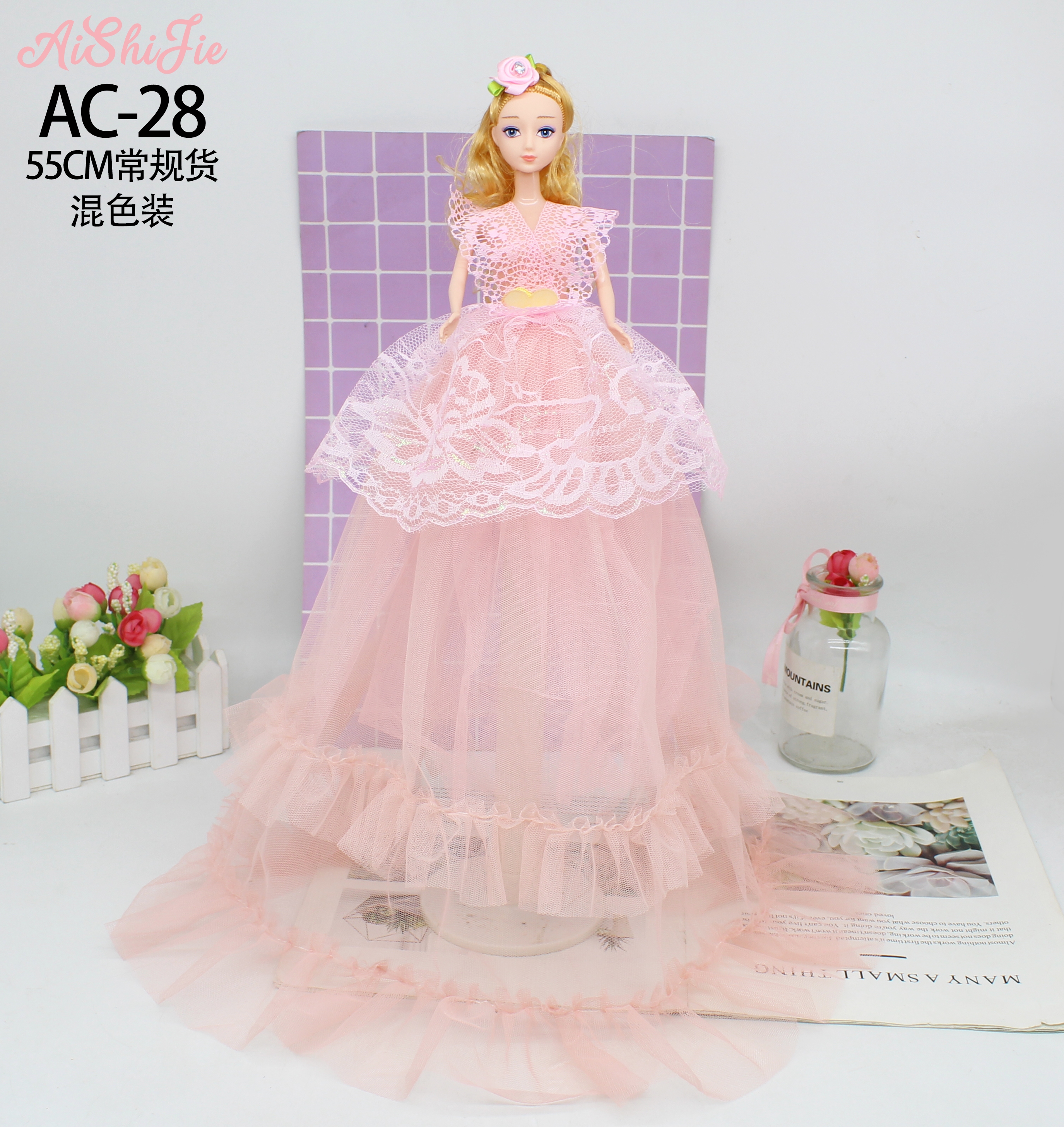 Factory direct sales of 55cm wedding dresses, Barbie dolls, girl toys, princesses, play house toys, dance event gifts Item Picture