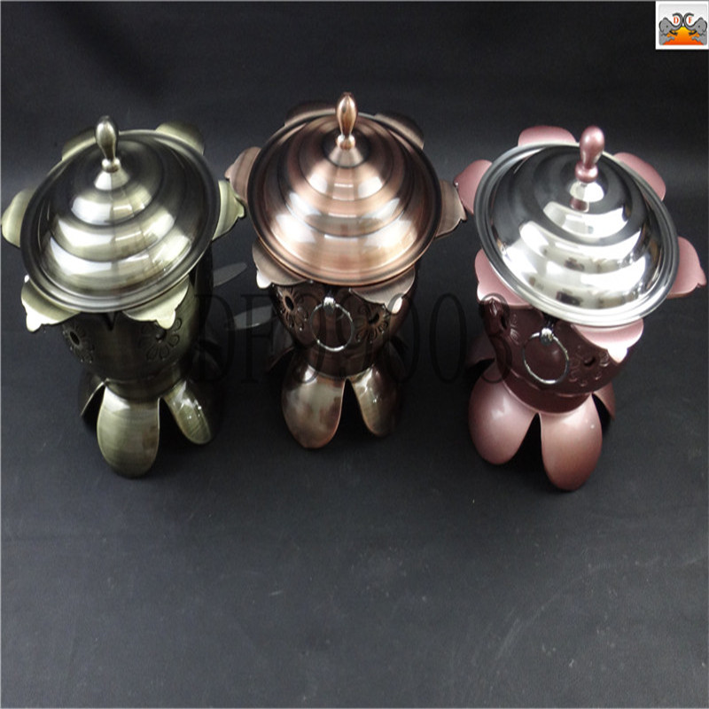 DF99003 Plum blossom stove cover, stainless steel thickened alcohol stove, single-person beef, commercial and household Tom Yin Gong imitation copper small hot pot, one pot per person, DF TRADING HOUSE