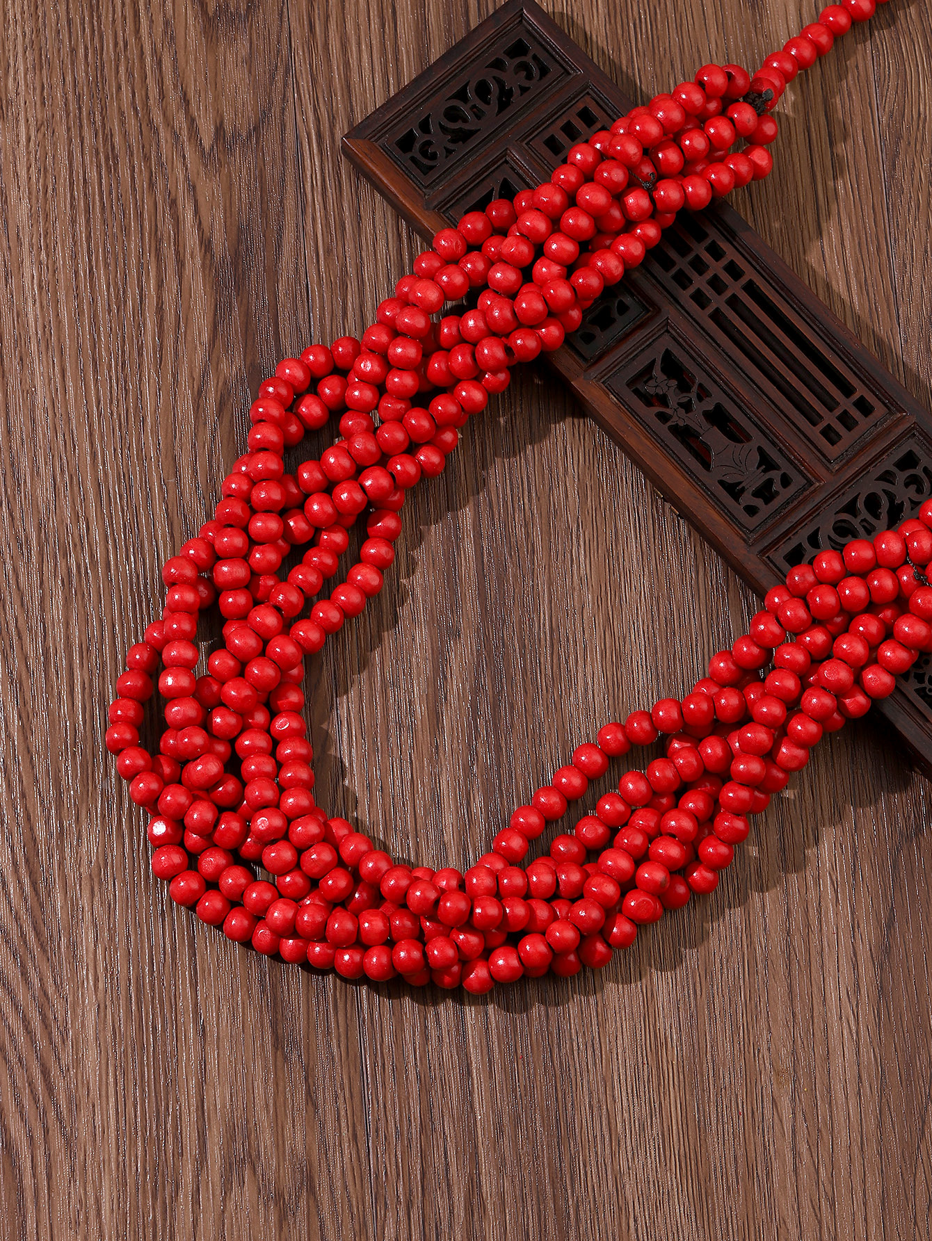 波西米亚风手工串珠多层缠绕麻花项链170详情2