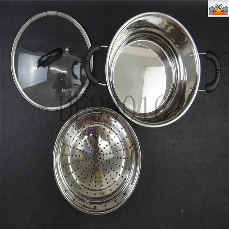 DF99016 Double-layer Mingyue Soup pot, Stainless steel soup pot, Thickened single-bottom milk pot, double-ear porridge pot, household steamer, electromagnetic gas cookware, DF TRADING HOUSE Application Scenario