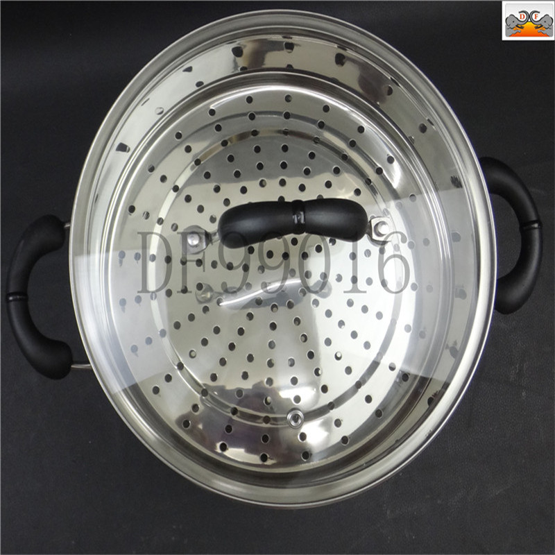 DF99016 Double-layer Mingyue Soup pot, Stainless steel soup pot, Thickened single-bottom milk pot, double-ear porridge pot, household steamer, electromagnetic gas cookware, DF TRADING HOUSE Specification image