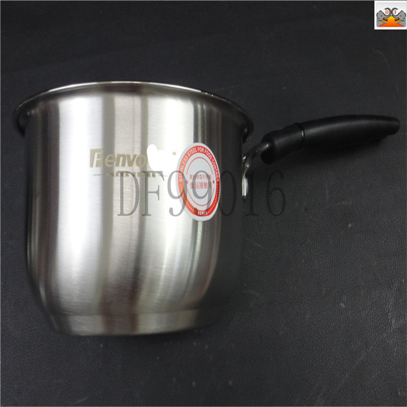 DF68041 Double-layer Mingyue milk pot, stainless steel soup pot, thickened milk pot, household baby food cooking noodle pot, open flame induction cooker Special soup, DF TRADING HOUSE Item Picture