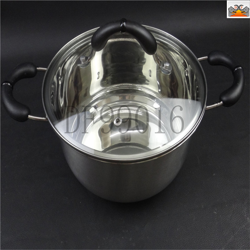 DF99016 Mingyue Soup Pot Factory Direct Delivery 304 Stainless Steel Multi-layer double-bottom Korean double-ear Household Hot Pot Gift Steaming Soup pot DF TRADING HOUSE details Picture