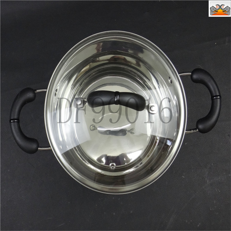 DF99016 Mingyue Soup Pot Factory Direct Delivery 304 Stainless Steel Multi-layer double-bottom Korean double-ear Household Hot Pot Gift Steaming Soup pot DF TRADING HOUSE Specification image