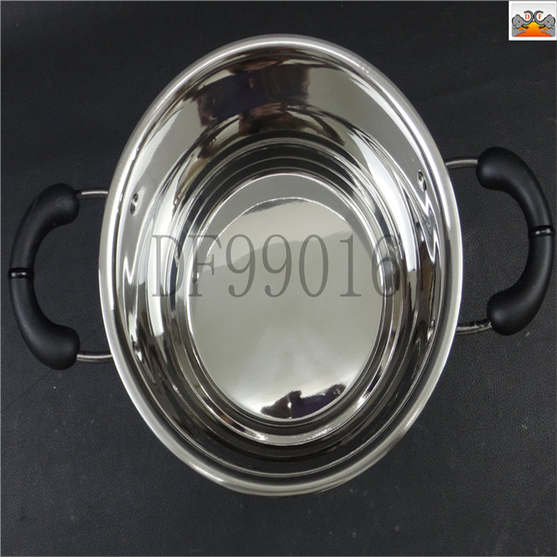 DF99016 Mingyue Soup Pot Factory Direct Delivery 304 Stainless Steel Multi-layer double-bottom Korean double-ear Household Hot Pot Gift Steaming Soup pot DF TRADING HOUSE Item Picture