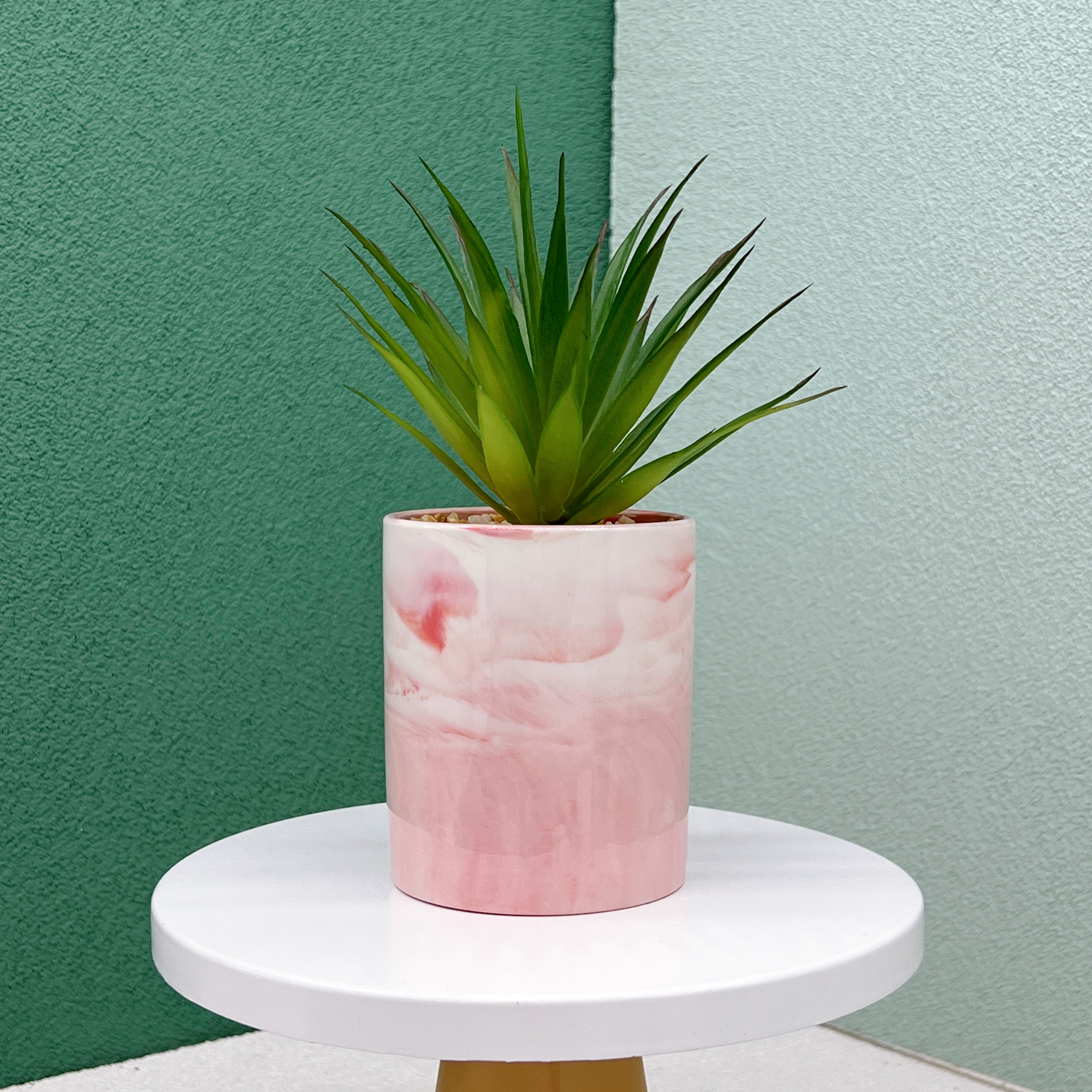 创意多色大理石纹多肉植物花盆 陶瓷花瓶 简约北欧风格盆栽盆器大号