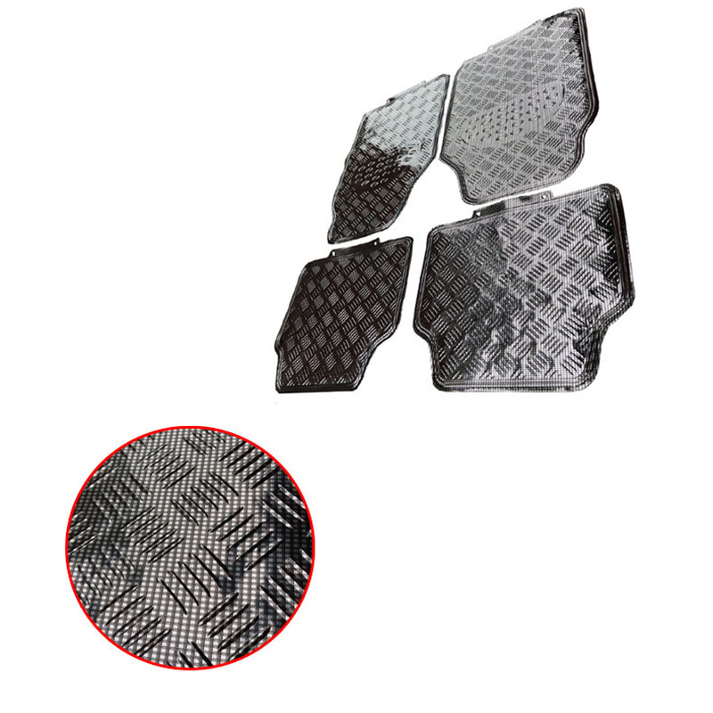 PVC aluminum film anti-slip carpet floor mat, PVC carpet for export, universal car floor mat, car floor mat, foot mat 4pc, Qiwei Car Decoration QW55 Application Scenario