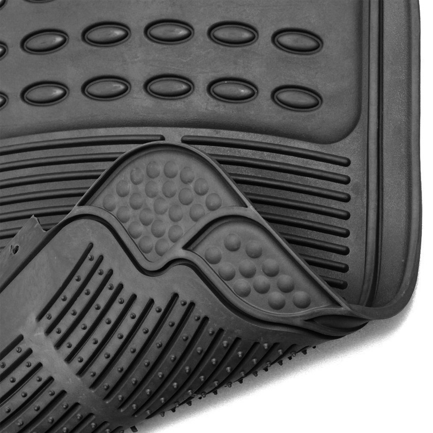 PVC ox eye one-piece 3-piece anti-slip carpet floor mat, PVC carpet for export, universal car floor mat, car floor mat, foot mat 3pc, Qiwei car decoration QW57 Item Picture