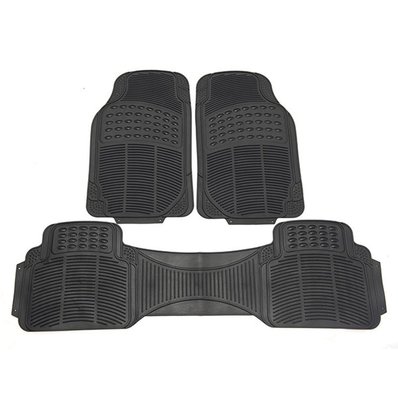 PVC ox eye one-piece 3-piece anti-slip carpet floor mat, PVC carpet for export, universal car floor mat, car floor mat, foot mat 3pc, Qiwei car decoration QW57