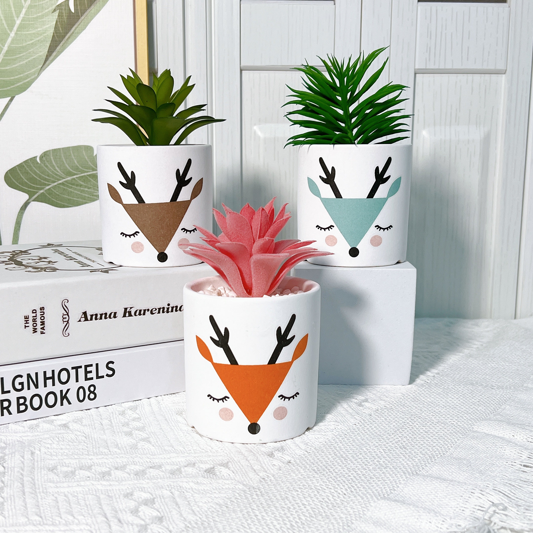 多肉小花盆/北欧风/简约小清新产品图