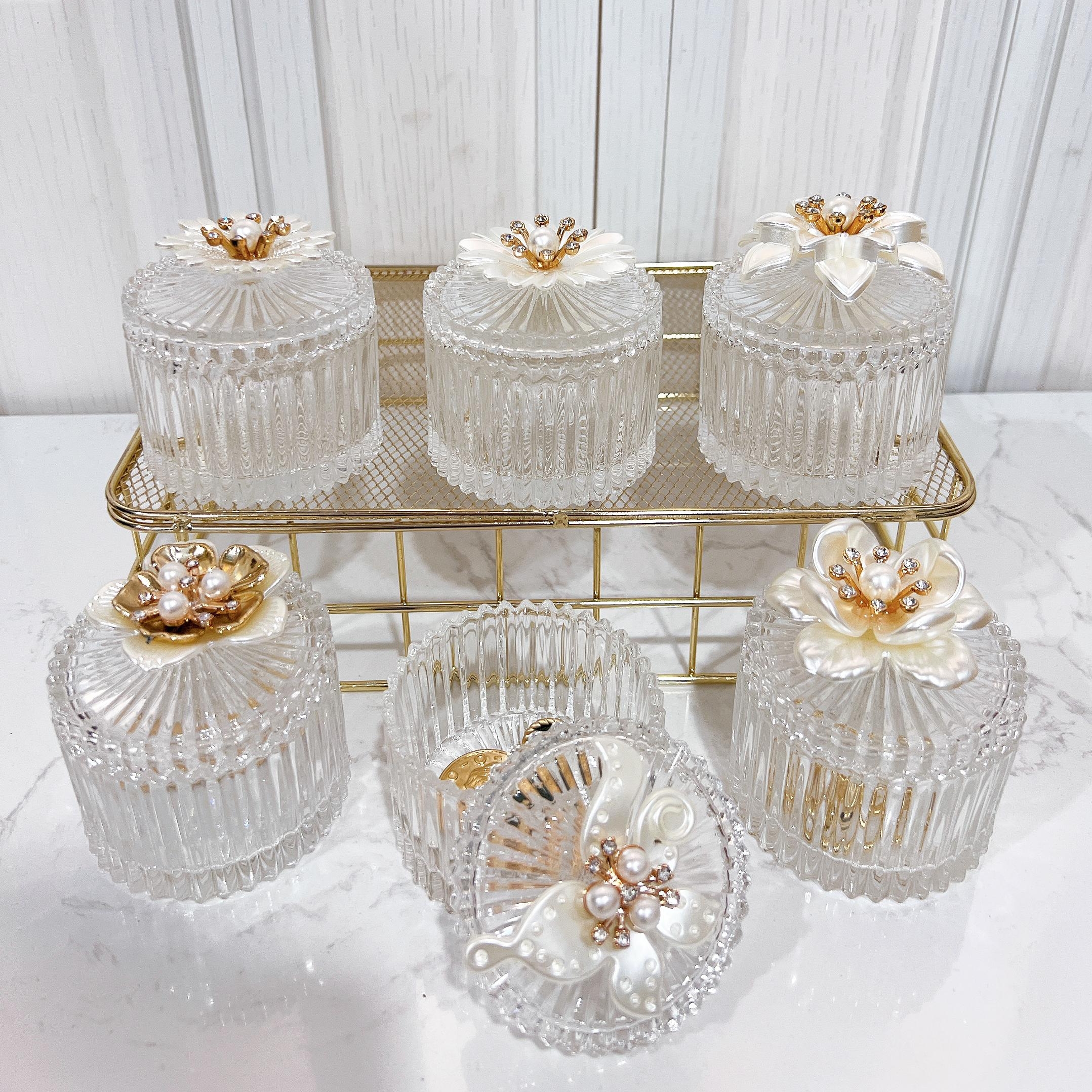 欧式玻璃糖果饰品罐家用储物罐带盖干果罐罗马糖缸零食罐密封罐