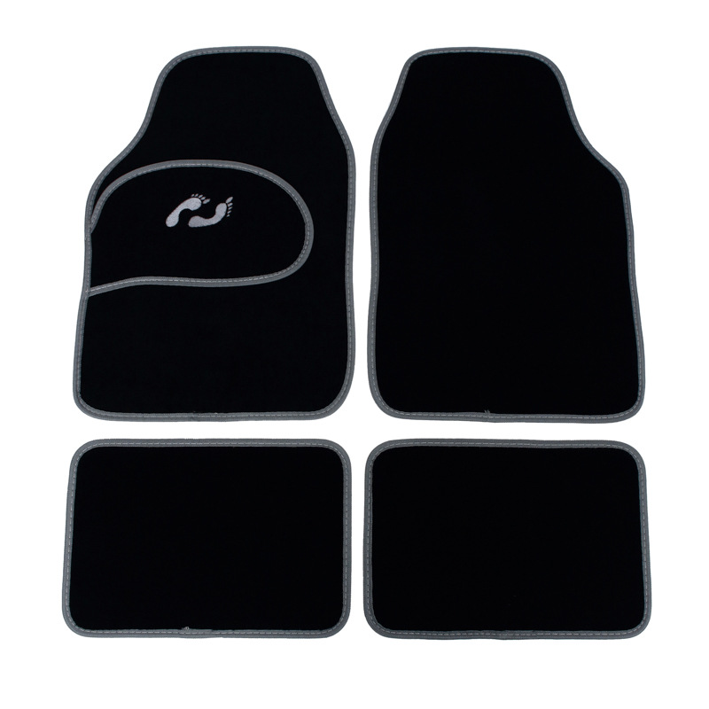 Little Feet Carpet, floor mat, polyester carpet, foreign trade export, universal car floor mat, car floor mat, foot mat 4pc, Qiwei Car Decoration QW52 Item Picture