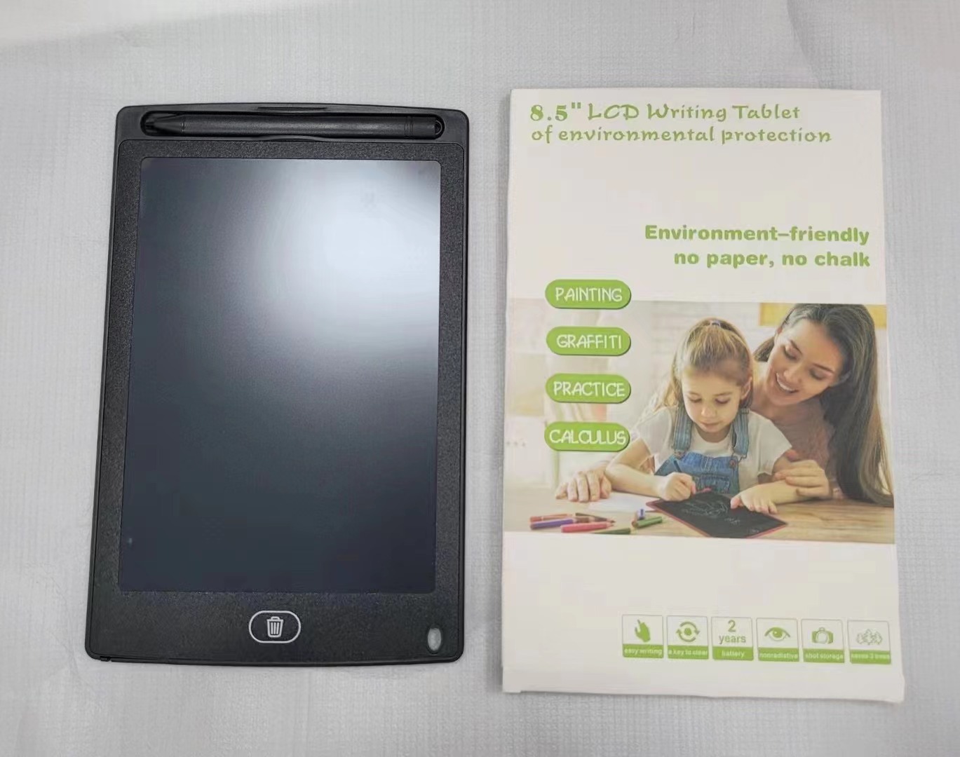 8.5 "10", etc. Bolígrafo grueso bolígrafo fino color recargable batería niño escritorio mini LCD escritorio Specification image