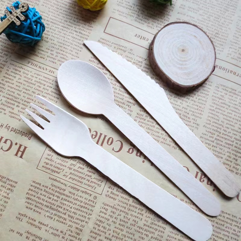 Yiwu Department Store disposable long-handled small wooden spoons, wooden spoons for desserts, cakes and ice cream, degradable wooden spoons Item Picture