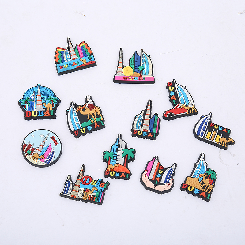 Creative Dubai keychains, soft rubber jewelry pendants, student bag jewelry pendants, PVC keychains, key pendants, soft rubber keychains Item Picture