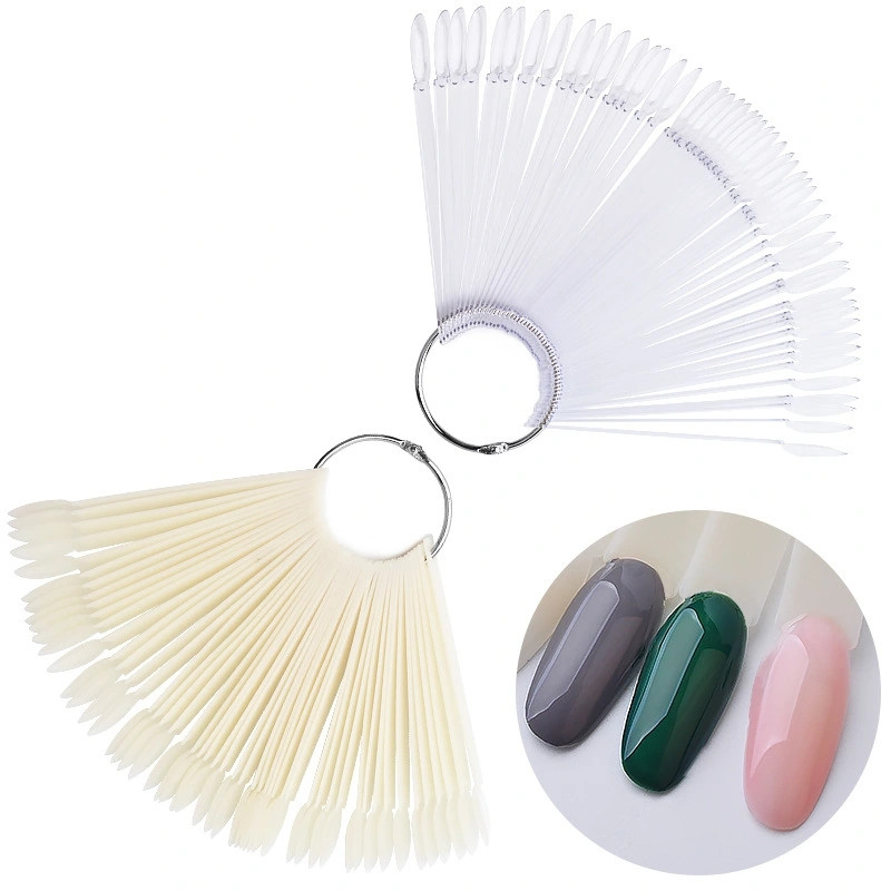 Uñas vestidas uñas acabadas uñas transfronterizas placas de color cabezas redondas festonadas placas de color de uñas pintadas 50 piezas uñas vestidas presentación ojo de gato