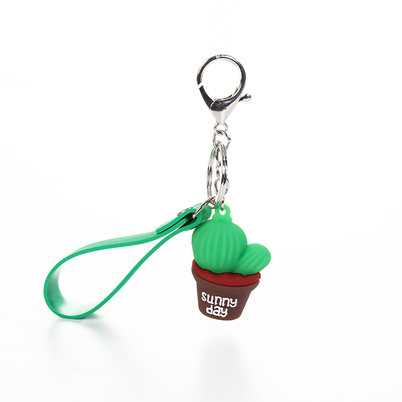 New pvc pendant Q-version plant three-dimensional pendant, pvc soft rubber keychain, creative and cute bag pendant, customizable silicone pendant Application Scenario