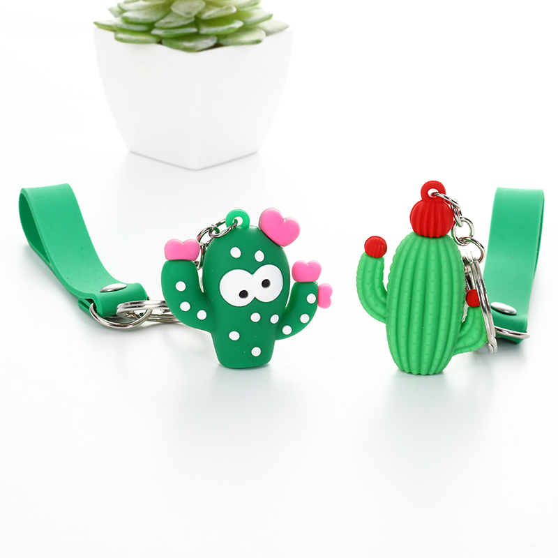New pvc pendant Q-version plant three-dimensional pendant, pvc soft rubber keychain, creative and cute bag pendant, customizable silicone pendant Specification image