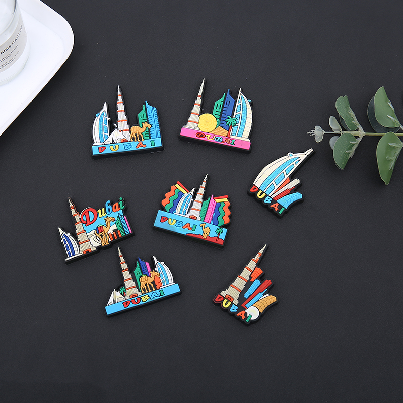 Creative Dubai keychains, soft rubber jewelry pendants, student bag jewelry pendants, PVC keychains, key pendants, soft rubber keychains