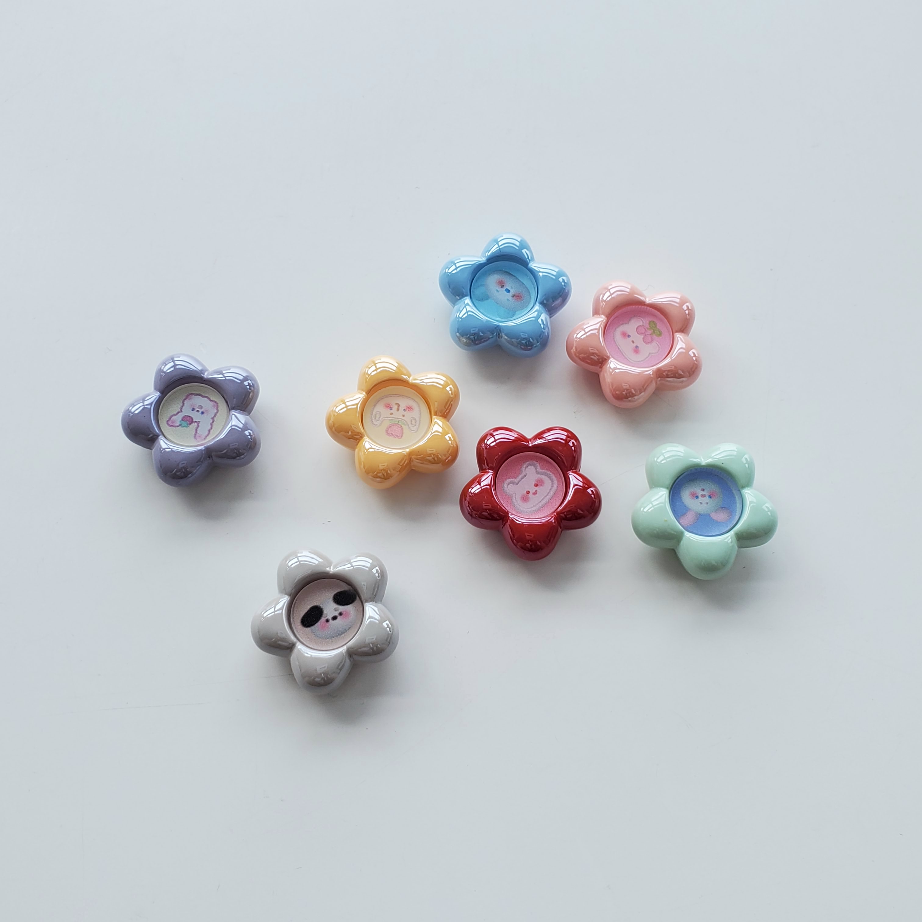 Chen Ming Accessories Acrylic Fashion DIY Back Hole flower acrylic pendants Hair accessories Earrings Earrings Necklace Accessories Material Accessories Handmade DIY Hair rope Hair band Hair band accessories