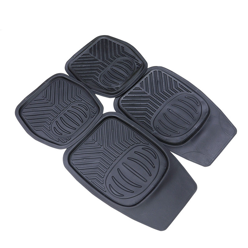 4-piece PVC floor MATS, anti-slip carpet floor MATS, PVC carpet for export, universal car floor MATS, car floor MATS, foot MATS, 4pc, Qiwei car decoration QW60 details Picture