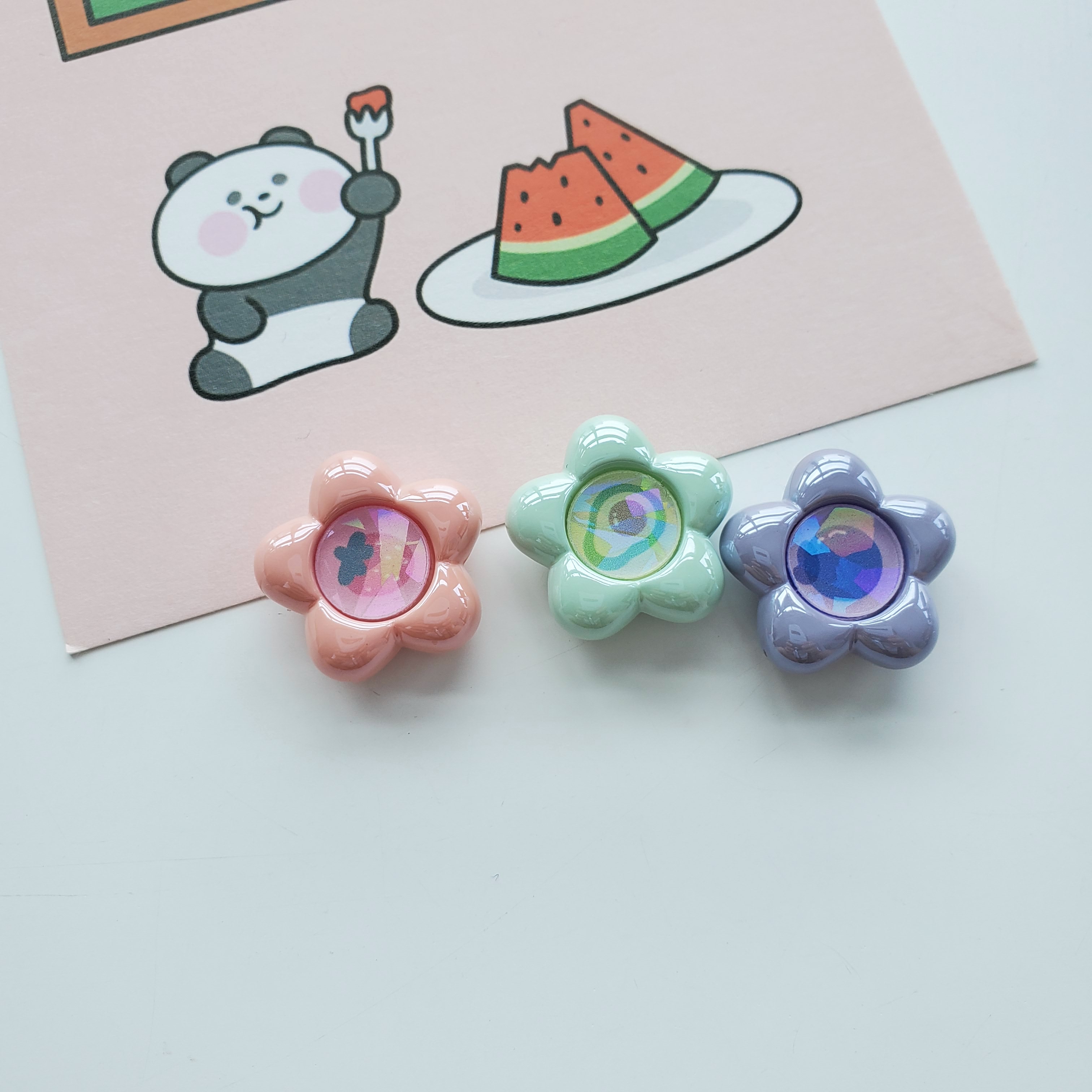 Chen Ming Accessories, acrylic Fashion DIY flower acrylic pendants, hair accessories, earrings, earrings, necklaces, accessories, materials and accessories, handmade DIY hair ropes, hair bands, rubber bands and accessories Specification image