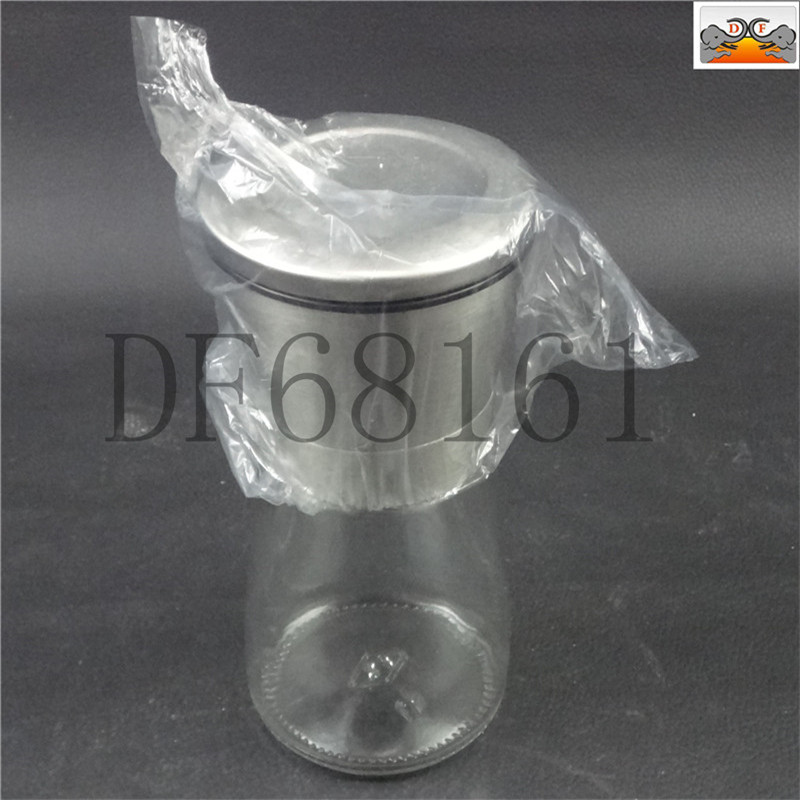 DF68161 stainless steel pepper grinder, grinder, black pepper grinding bottle, manual freshly ground sea salt grinding bottle, glass mixing, DF TRADING HOUSE details Picture