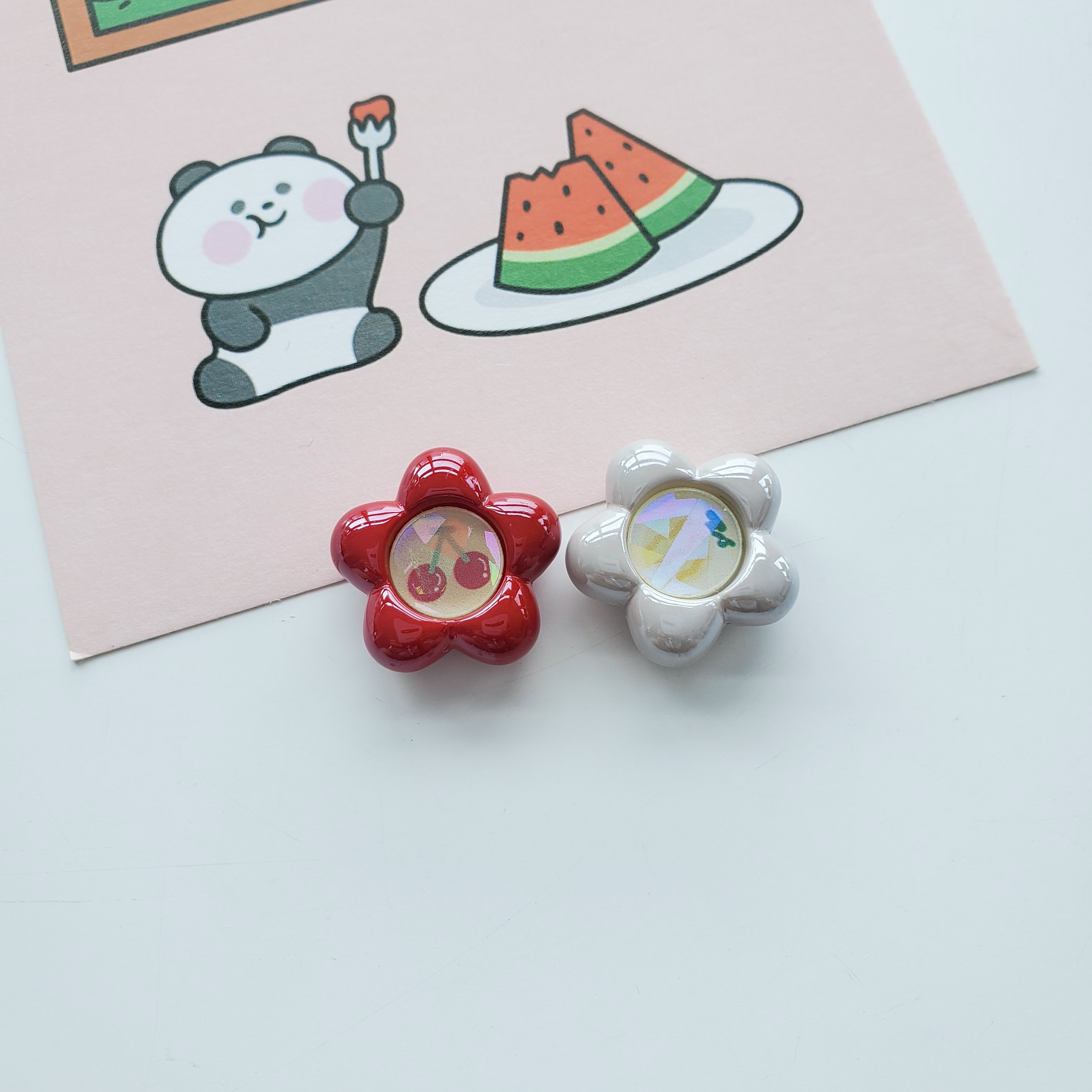 Chen Ming Accessories, acrylic Fashion DIY flower acrylic pendants, hair accessories, earrings, earrings, necklaces, accessories, materials and accessories, handmade DIY hair ropes, hair bands, rubber bands and accessories Application Scenario