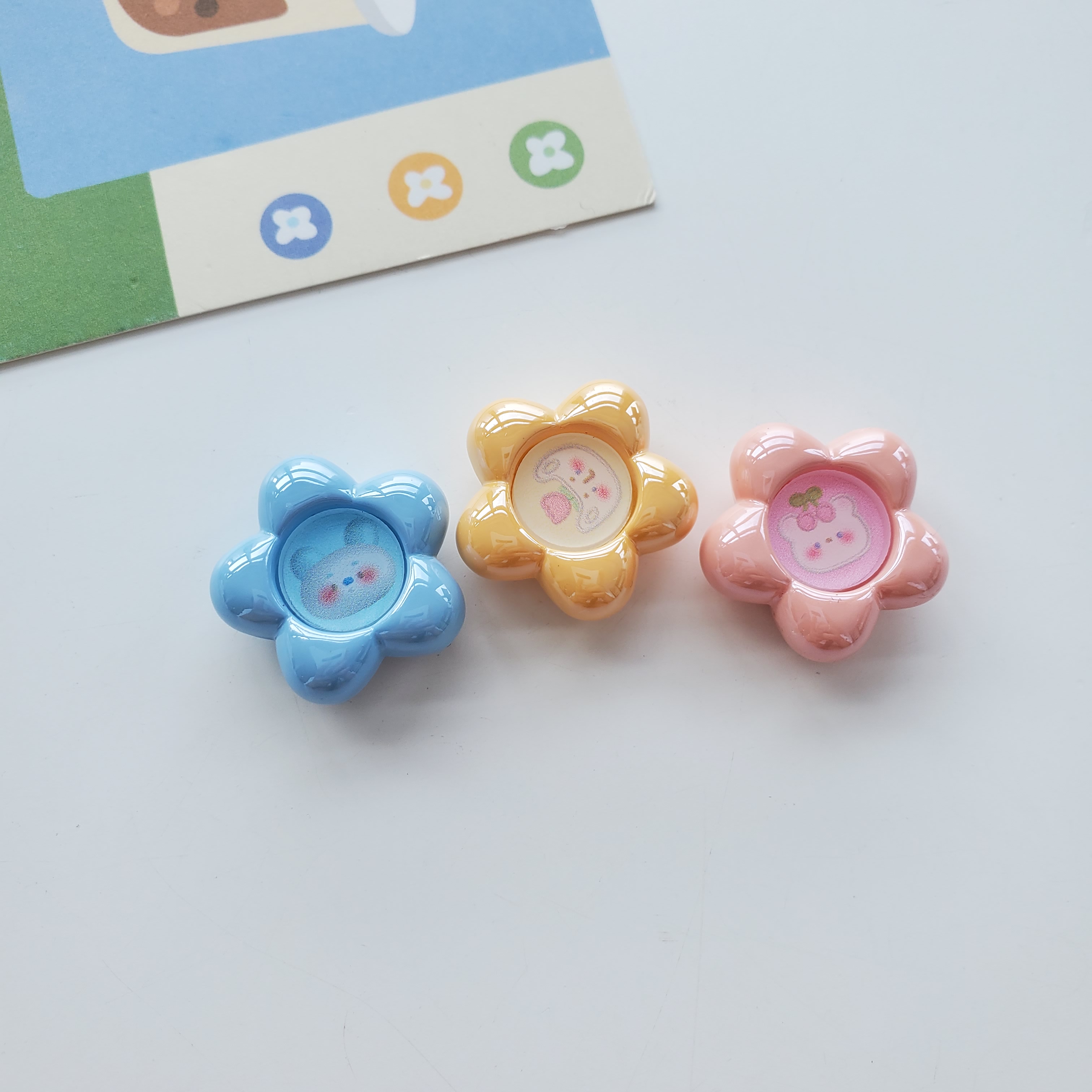Chen Ming Accessories Acrylic Fashion DIY Back Hole flower acrylic pendants Hair accessories Earrings Earrings Necklace Accessories Material Accessories Handmade DIY Hair rope Hair band Hair band accessories Application Scenario
