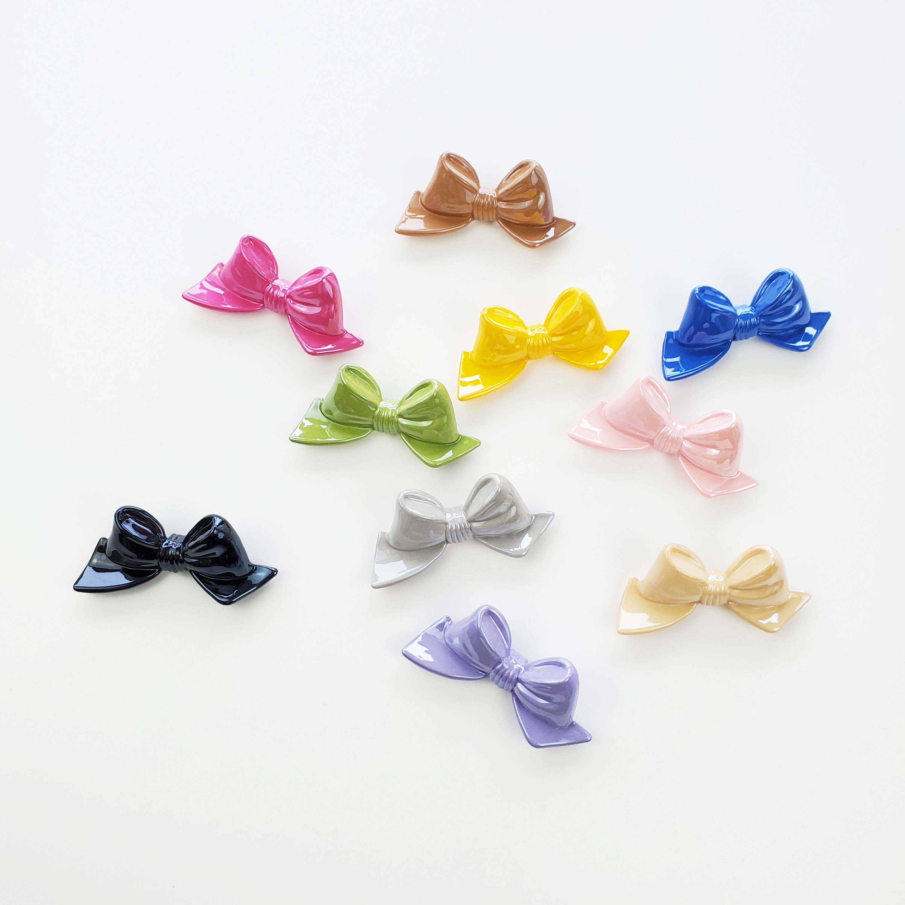 Versión coreana crema azúcar frijoles acrílico arcos cuentas backhole cuentas sueltas niños cordón accesorios accesorios para el pelo DIY Item Picture