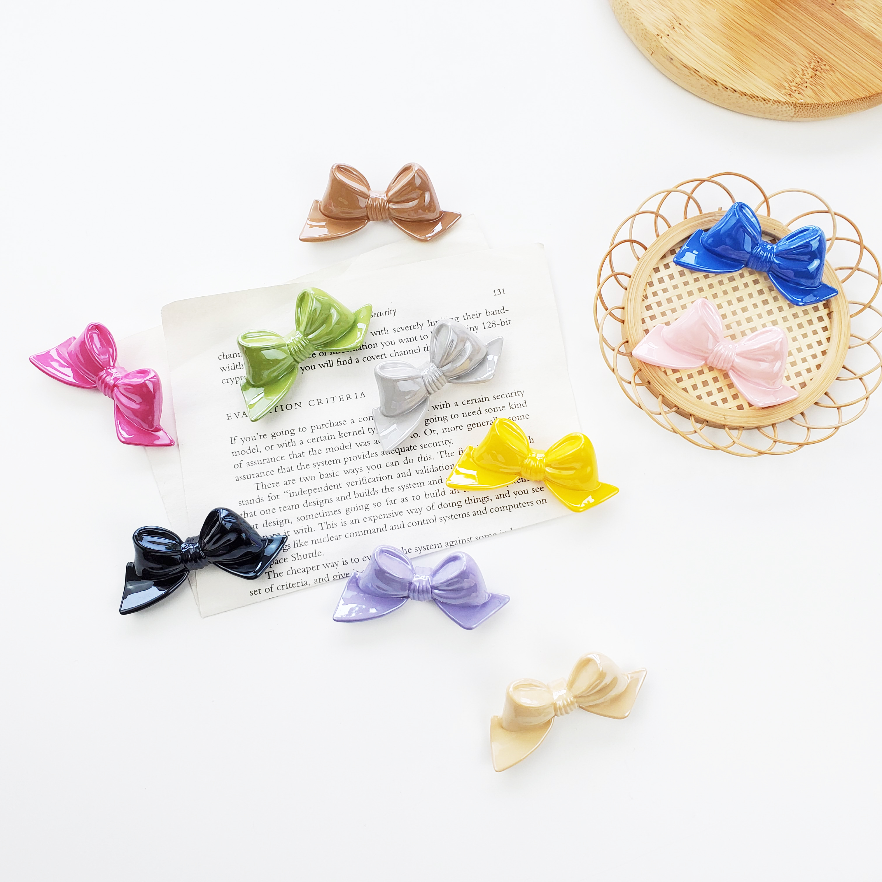 Versión coreana crema azúcar frijoles acrílico arcos cuentas backhole cuentas sueltas niños cordón accesorios accesorios para el pelo DIY details Picture