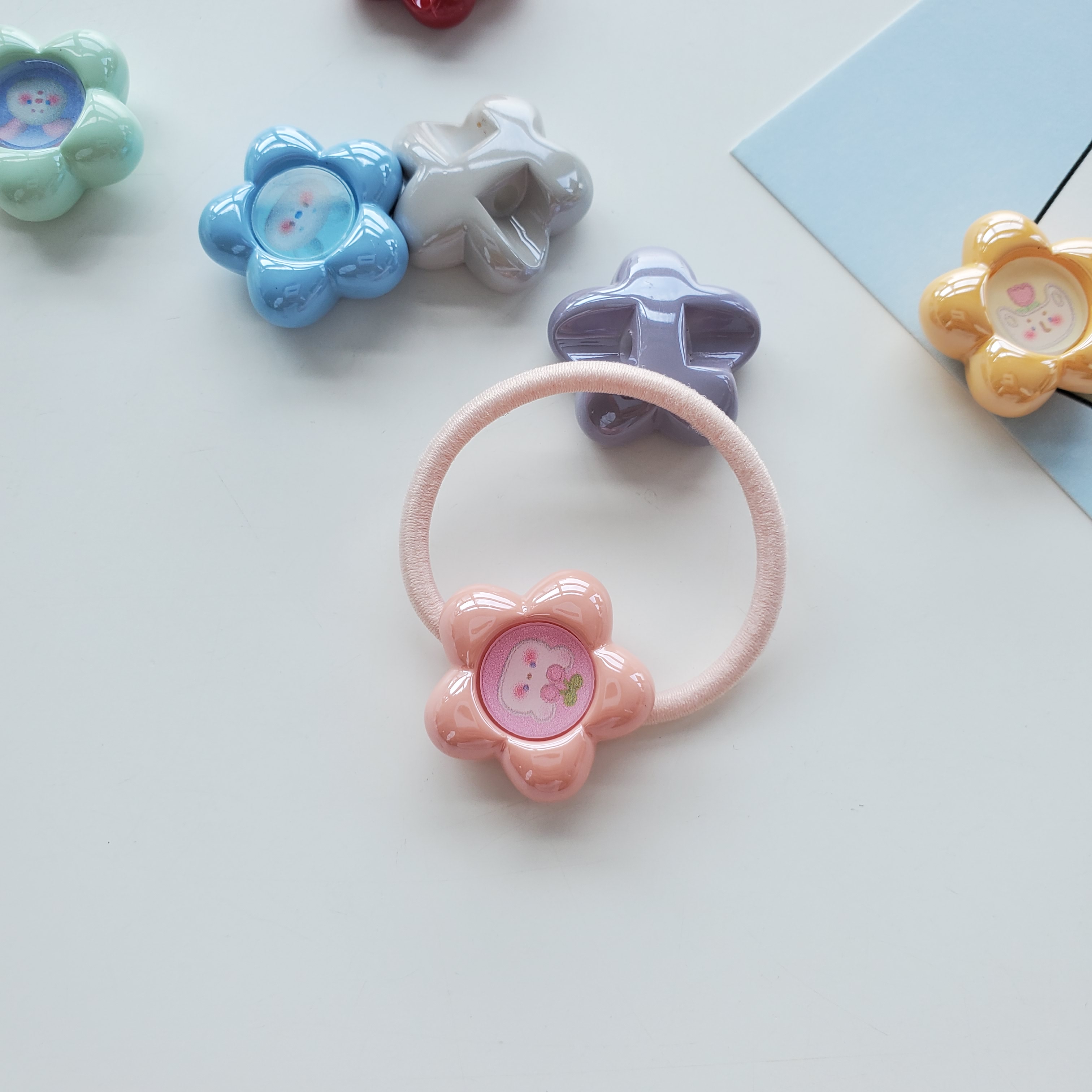 Chen Ming Accessories Acrylic Fashion DIY Back Hole flower acrylic pendants Hair accessories Earrings Earrings Necklace Accessories Material Accessories Handmade DIY Hair rope Hair band Hair band accessories details Picture
