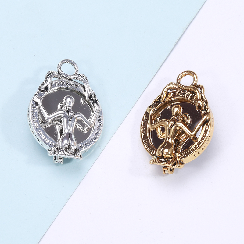 Factory direct sales of creative and light luxury Korean version new best-selling cartoon ancient gold beauty head oil stone water diamond creative retro brooch, simple and fashionable accessory pin in stock details Picture