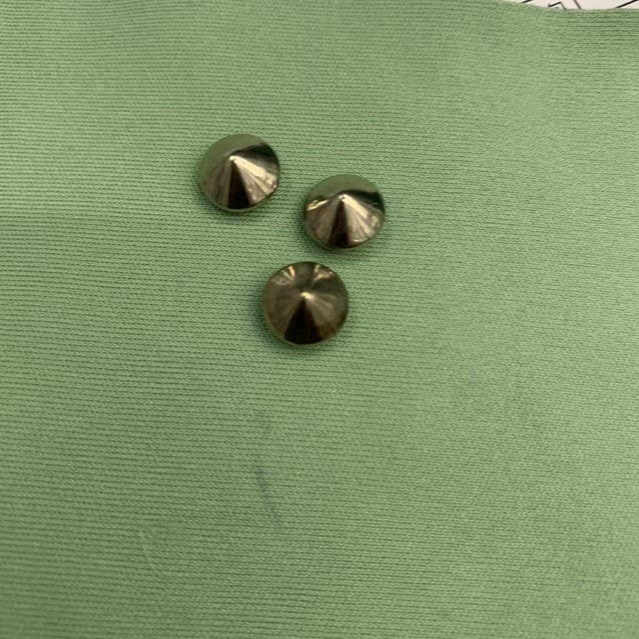 Wholesale and retail of metal conical 8MM bullet head rivets, single-sided and double-sided flat rivets, clothing hardware accessories details Picture