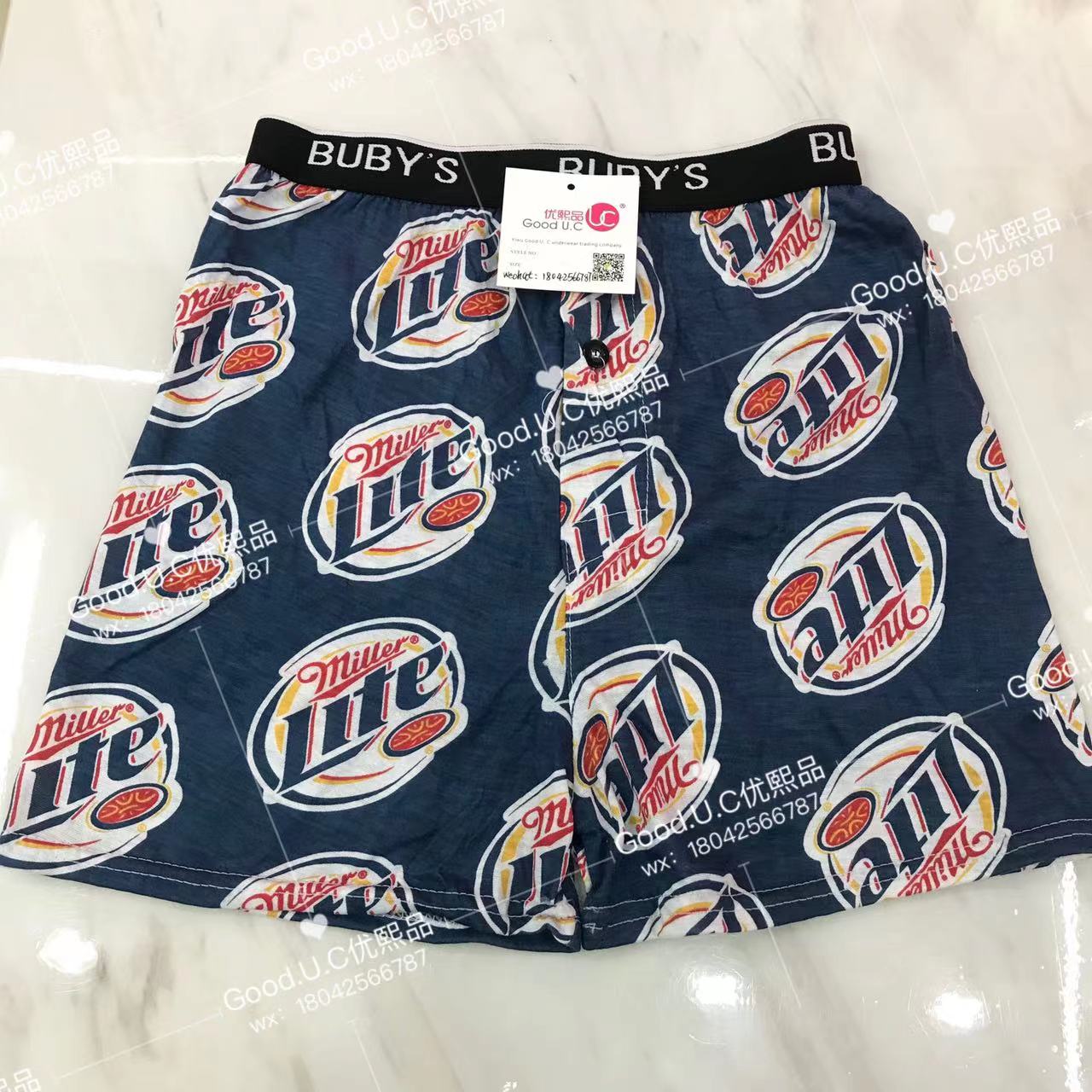 爆款男士内裤外贸内裤阿罗裤出口内裤男士短裤沙滩裤涤内裤家居裤男士针织阿罗裤沙滩裤热销非洲南美洲欧洲东南亚工厂直销