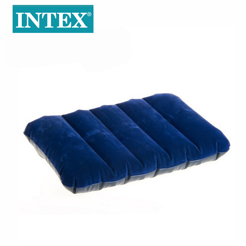 INTEX68672蓝色绒毛枕头户外易携带野营充气枕头批发详情图4